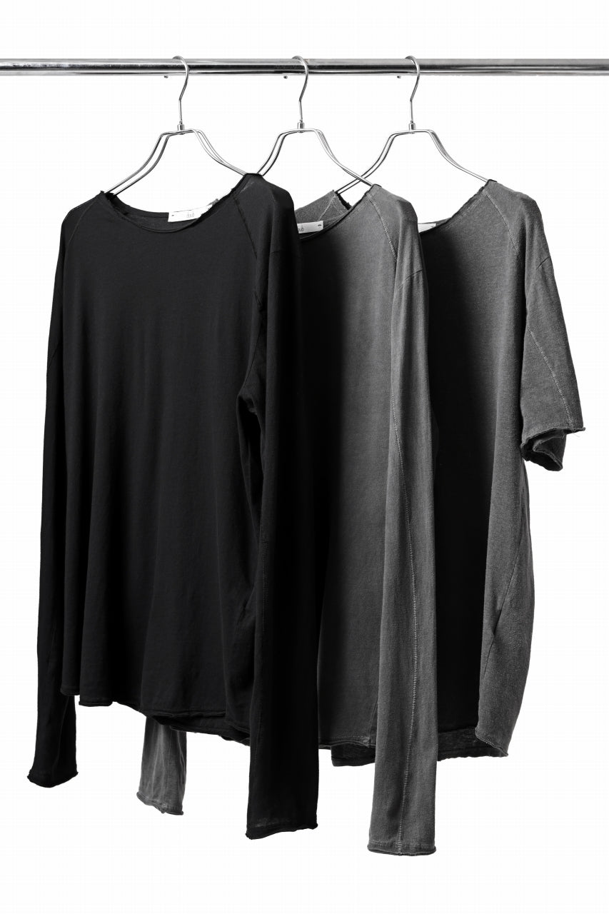 Load image into Gallery viewer, daub RAGLAN STITCH L/S CUTSEWN / DYED COTTON JERSEY (BLACK)