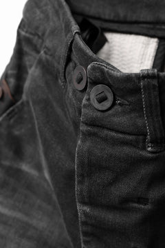 画像をギャラリービューアに読み込む, BORIS BIDJAN SABERI DROP CROTCH SLIM PANTS / STONE WASHED & USED EFFECT & BODY MOLDED "P23-F1603K" (BLACK DENIM)