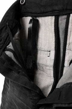 画像をギャラリービューアに読み込む, BORIS BIDJAN SABERI DROP CROTCH SLIM PANTS / STONE WASHED & USED EFFECT & BODY MOLDED "P23-F1603K" (BLACK DENIM)