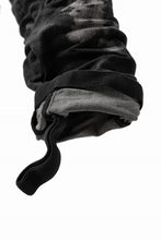 画像をギャラリービューアに読み込む, BORIS BIDJAN SABERI DROP CROTCH SLIM PANTS / STONE WASHED &amp; USED EFFECT &amp; BODY MOLDED &quot;P23-F1603K&quot; (BLACK DENIM)