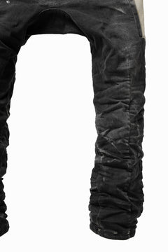 画像をギャラリービューアに読み込む, BORIS BIDJAN SABERI DROP CROTCH PANTS / STONE WASHED & USED EFFECT & BODY MOLDED "P24-F1603K" (BLACK DENIM)