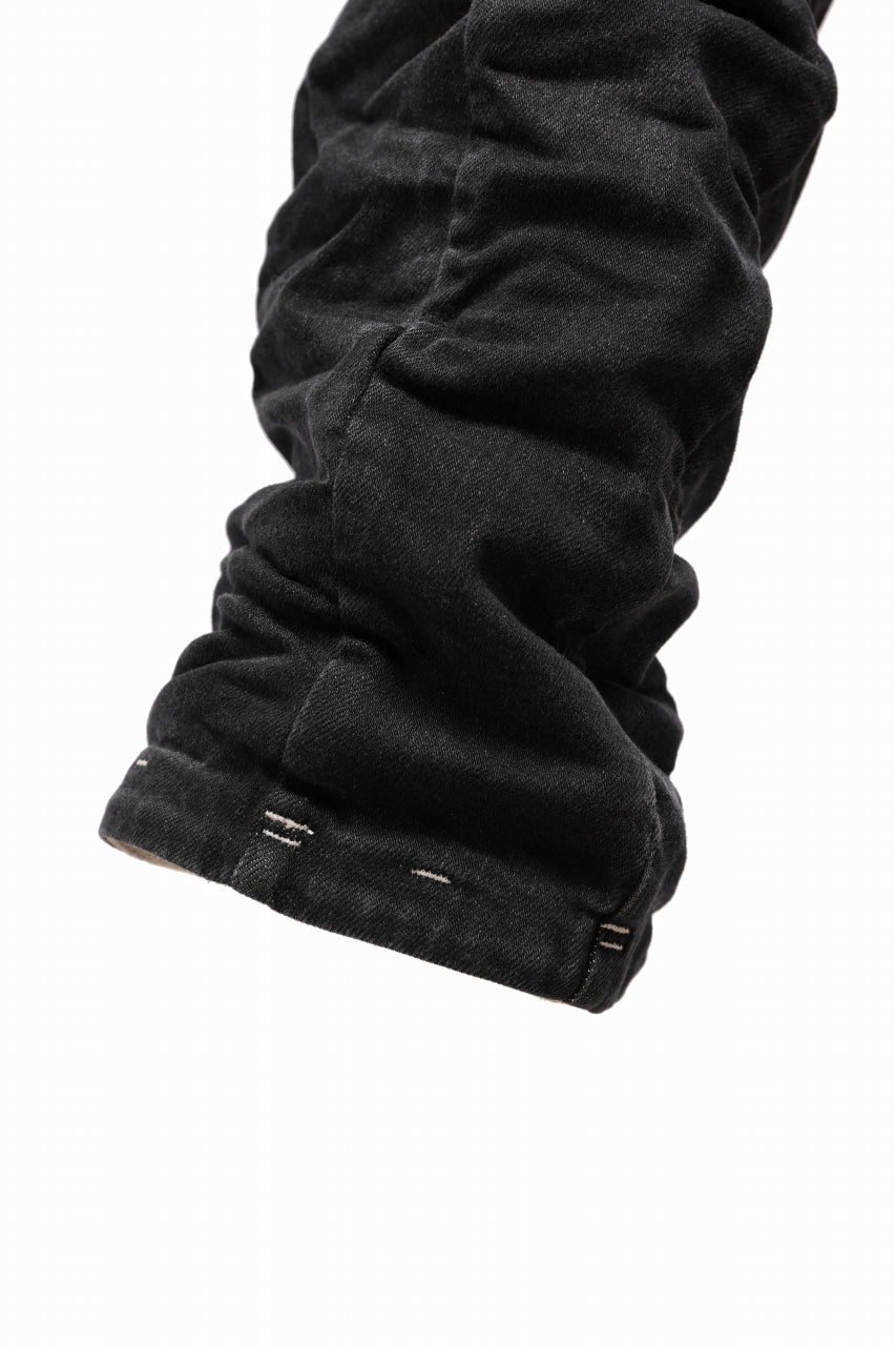 画像をギャラリービューアに読み込む, BORIS BIDJAN SABERI DROP CROTCH PANTS / STONE WASHED & USED EFFECT & BODY MOLDED "P24-F1603K" (BLACK DENIM)