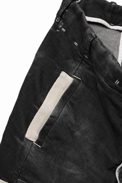 画像をギャラリービューアに読み込む, BORIS BIDJAN SABERI DROP CROTCH PANTS / STONE WASHED & USED EFFECT & BODY MOLDED "P24-F1603K" (BLACK DENIM)