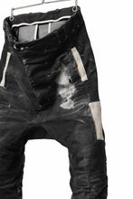 画像をギャラリービューアに読み込む, BORIS BIDJAN SABERI DROP CROTCH PANTS / STONE WASHED & USED EFFECT & BODY MOLDED "P24-F1603K" (BLACK DENIM)