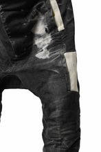 画像をギャラリービューアに読み込む, BORIS BIDJAN SABERI DROP CROTCH PANTS / STONE WASHED & USED EFFECT & BODY MOLDED "P24-F1603K" (BLACK DENIM)