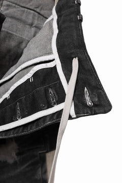 画像をギャラリービューアに読み込む, BORIS BIDJAN SABERI DROP CROTCH PANTS / STONE WASHED & USED EFFECT & BODY MOLDED "P24-F1603K" (BLACK DENIM)