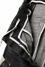 画像をギャラリービューアに読み込む, BORIS BIDJAN SABERI DROP CROTCH PANTS / STONE WASHED & USED EFFECT & BODY MOLDED "P24-F1603K" (BLACK DENIM)