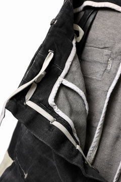 画像をギャラリービューアに読み込む, BORIS BIDJAN SABERI DROP CROTCH PANTS / STONE WASHED & USED EFFECT & BODY MOLDED "P24-F1603K" (BLACK DENIM)