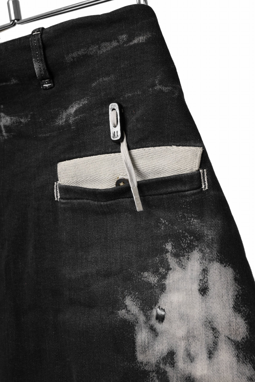 画像をギャラリービューアに読み込む, BORIS BIDJAN SABERI DROP CROTCH PANTS / STONE WASHED & USED EFFECT & BODY MOLDED "P24-F1603K" (BLACK DENIM)
