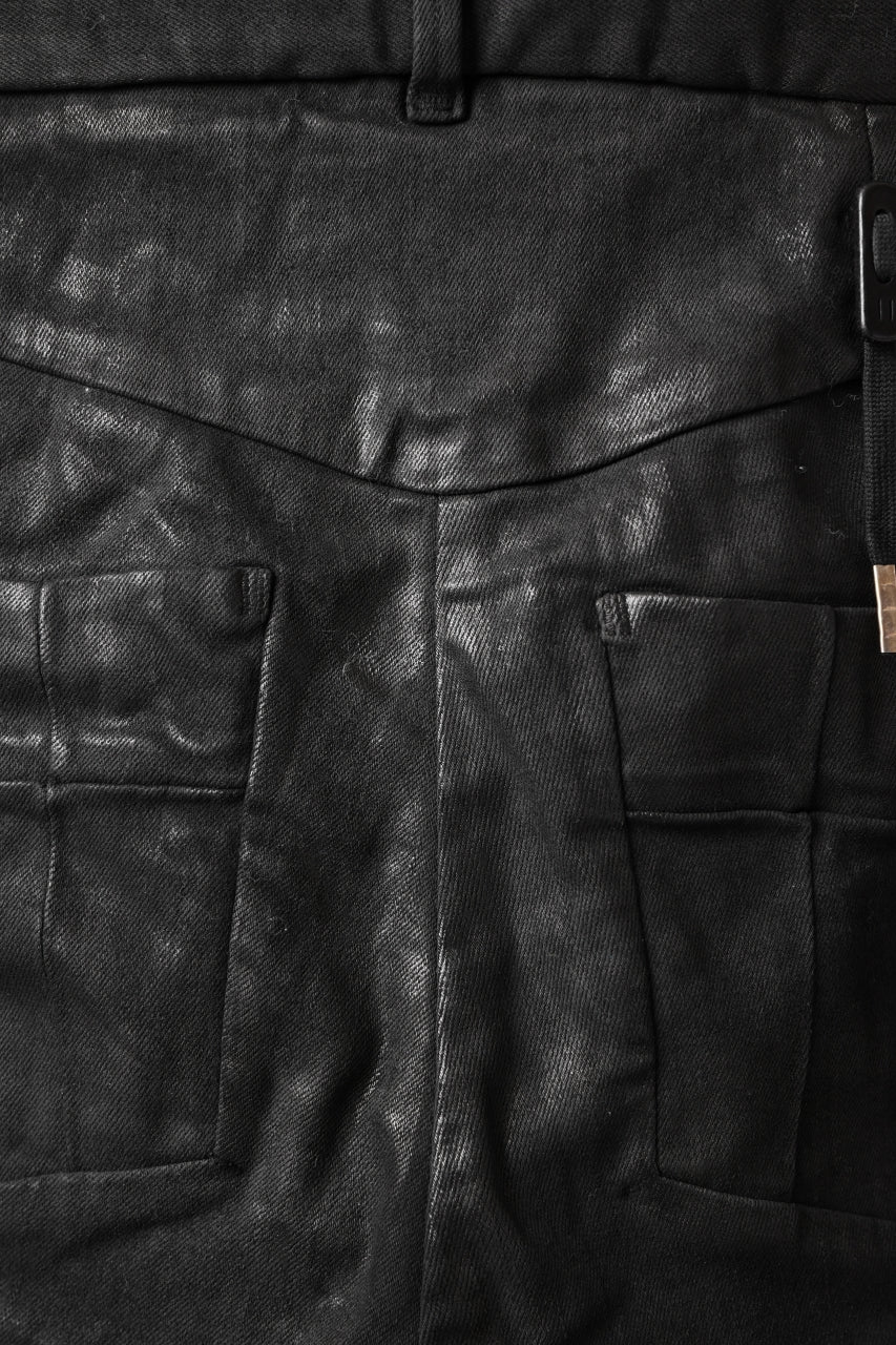 画像をギャラリービューアに読み込む, BORIS BIDJAN SABERI TIGHT FIT PANTS / VINYL COATED & NICKEL PRESSED & BODY MOLDED "P13.TF-F1504K" (BLACK)