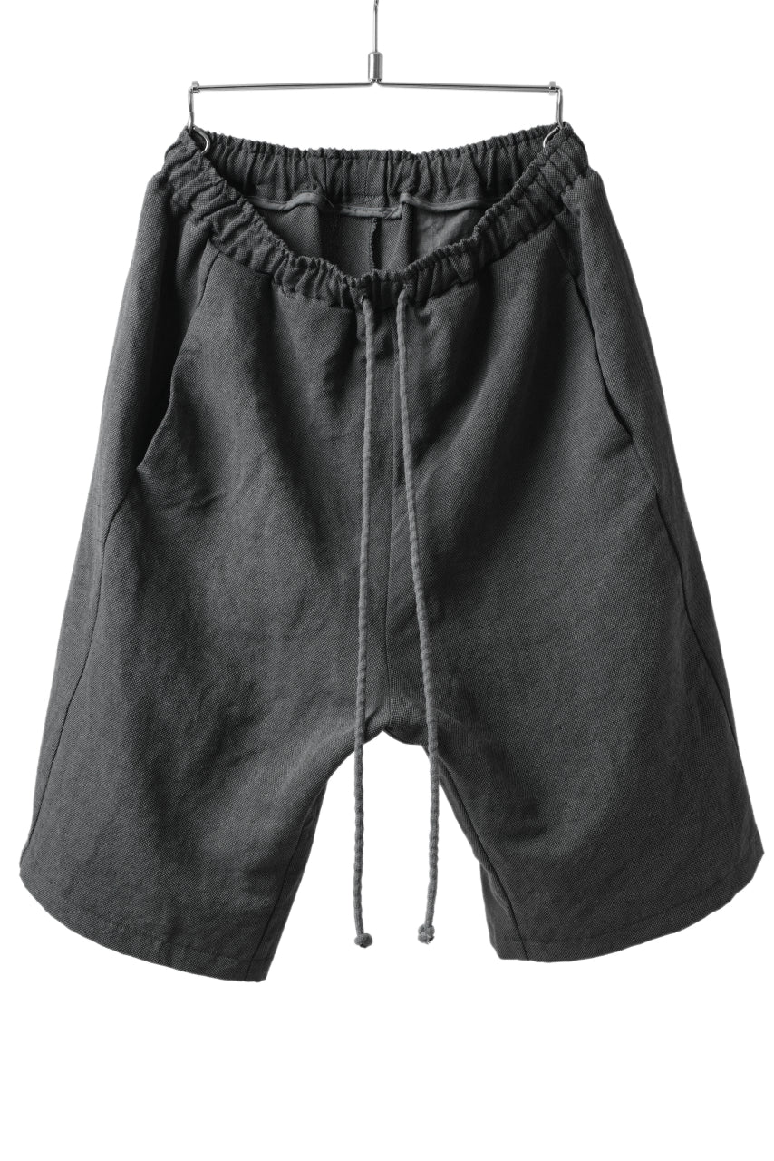 Load image into Gallery viewer, daub EASY WAIST SHORT PANTS / COLD DYED COLI CANVAS (GREY)