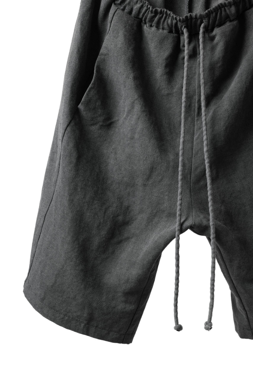 Load image into Gallery viewer, daub EASY WAIST SHORT PANTS / COLD DYED COLI CANVAS (GREY)