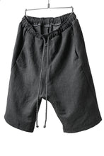 Load image into Gallery viewer, daub EASY WAIST SHORT PANTS / COLD DYED COLI CANVAS (GREY)