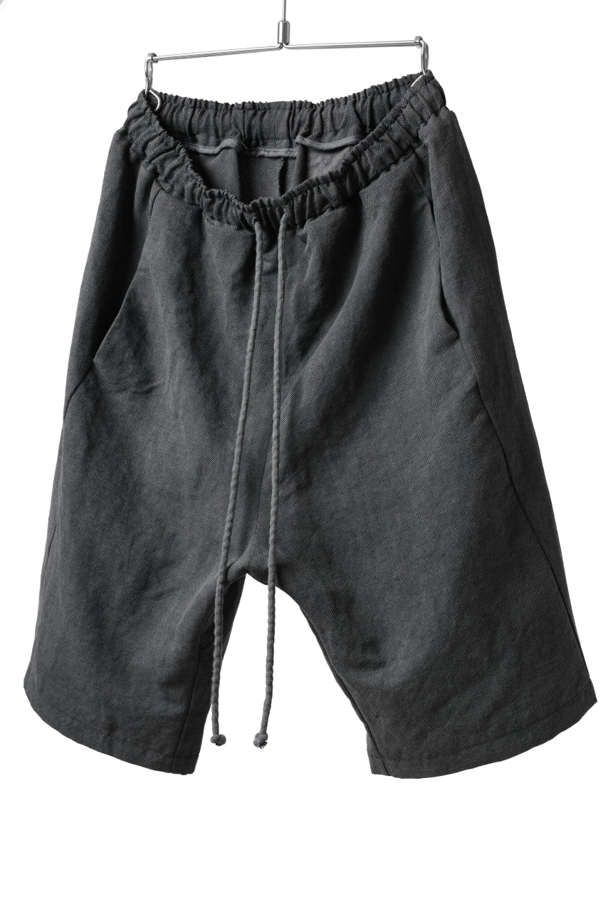 Load image into Gallery viewer, daub EASY WAIST SHORT PANTS / COLD DYED COLI CANVAS (GREY)