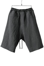 Load image into Gallery viewer, daub EASY WAIST SHORT PANTS / COLD DYED COLI CANVAS (GREY)