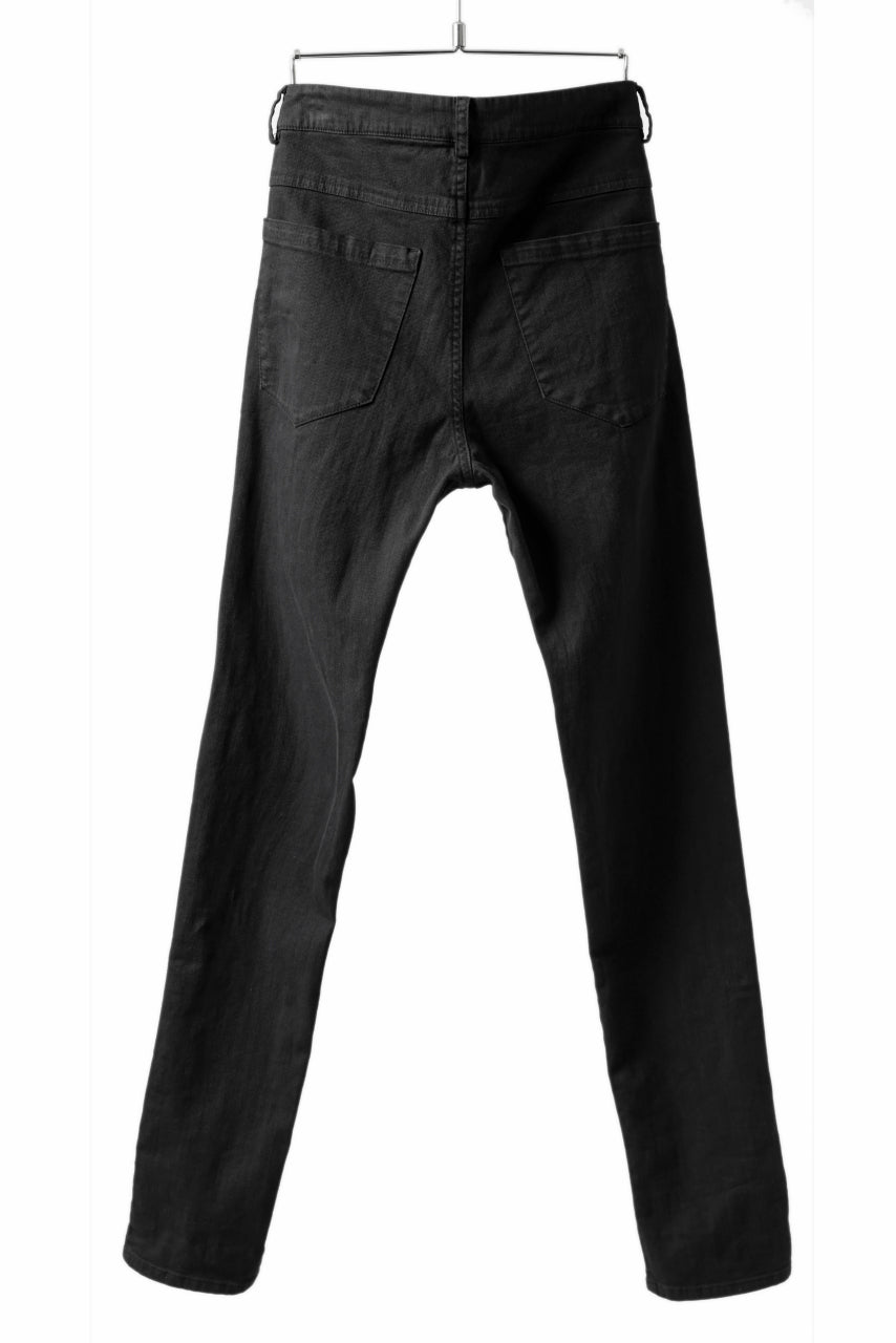Load image into Gallery viewer, daub ERGONOMIC SKINNY PANTS / DYED LIGHT TWILL (BLACK)