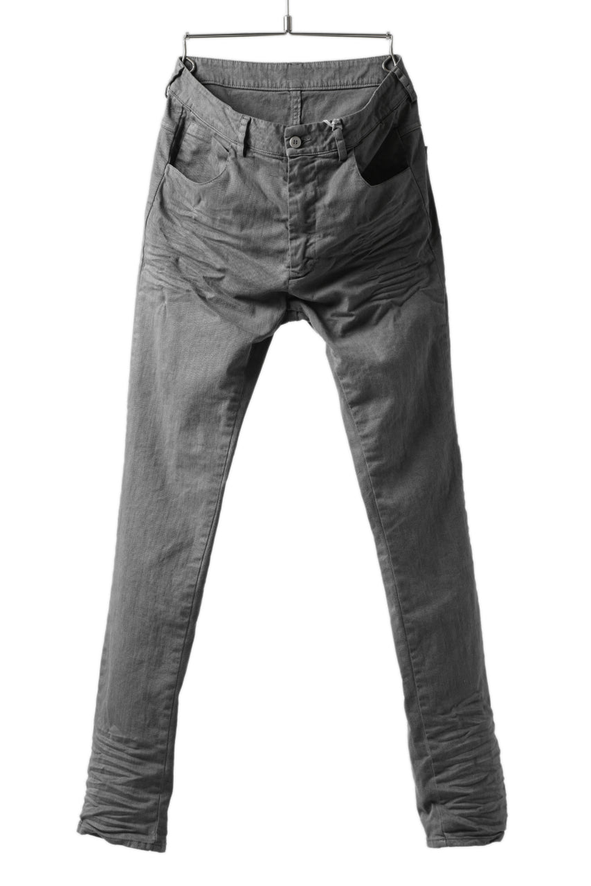 Load image into Gallery viewer, daub ERGONOMIC SKINNY PANTS / COLD DYED LIGHT TWILL (GREY)