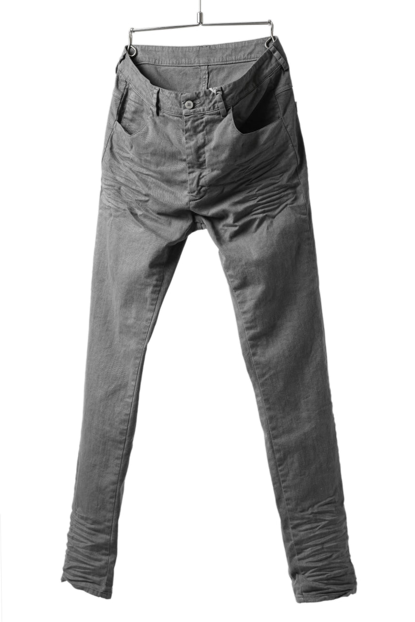 Load image into Gallery viewer, daub ERGONOMIC SKINNY PANTS / COLD DYED LIGHT TWILL (GREY)