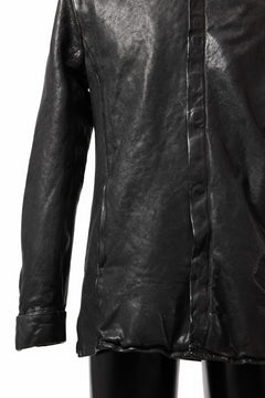 Load image into Gallery viewer, ISAMU KATAYAMA BACKLASH MARYAM LEATHER SHIRT JACKET / GARMENT DYED - ITALY DEER SKIN (BLACK)