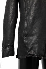 Load image into Gallery viewer, ISAMU KATAYAMA BACKLASH MARYAM LEATHER SHIRT JACKET / GARMENT DYED - ITALY DEER SKIN (BLACK)