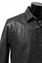 Load image into Gallery viewer, ISAMU KATAYAMA BACKLASH MARYAM LEATHER SHIRT JACKET / GARMENT DYED - ITALY DEER SKIN (BLACK)
