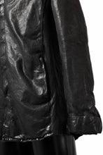 Load image into Gallery viewer, ISAMU KATAYAMA BACKLASH MARYAM LEATHER SHIRT JACKET / GARMENT DYED - ITALY DEER SKIN (BLACK)