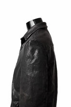 Load image into Gallery viewer, ISAMU KATAYAMA BACKLASH MARYAM LEATHER SHIRT JACKET / GARMENT DYED - ITALY DEER SKIN (BLACK)