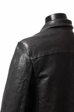 Load image into Gallery viewer, ISAMU KATAYAMA BACKLASH MARYAM LEATHER SHIRT JACKET / GARMENT DYED - ITALY DEER SKIN (BLACK)
