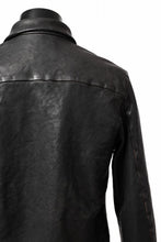Load image into Gallery viewer, ISAMU KATAYAMA BACKLASH MARYAM LEATHER SHIRT JACKET / GARMENT DYED - ITALY DEER SKIN (BLACK)