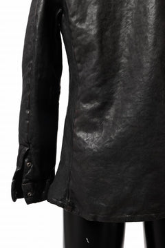 Load image into Gallery viewer, ISAMU KATAYAMA BACKLASH MARYAM LEATHER SHIRT JACKET / GARMENT DYED - ITALY DEER SKIN (BLACK)