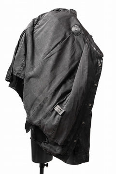 Load image into Gallery viewer, ISAMU KATAYAMA BACKLASH MARYAM LEATHER SHIRT JACKET / GARMENT DYED - ITALY DEER SKIN (BLACK)