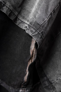 Load image into Gallery viewer, ISAMU KATAYAMA BACKLASH MARYAM LEATHER SHIRT JACKET / GARMENT DYED - ITALY DEER SKIN (BLACK)