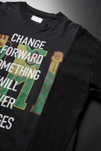 画像をギャラリービューアに読み込む, CHANGES VINTAGE REMAKE MULTI PANEL S/S TEE (BLACK #G)