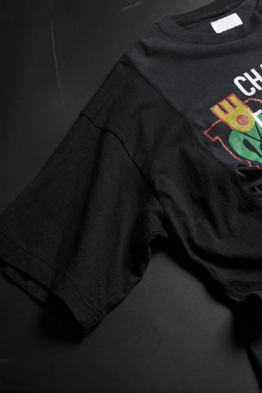 画像をギャラリービューアに読み込む, CHANGES VINTAGE REMAKE MULTI PANEL S/S TEE (BLACK #G)