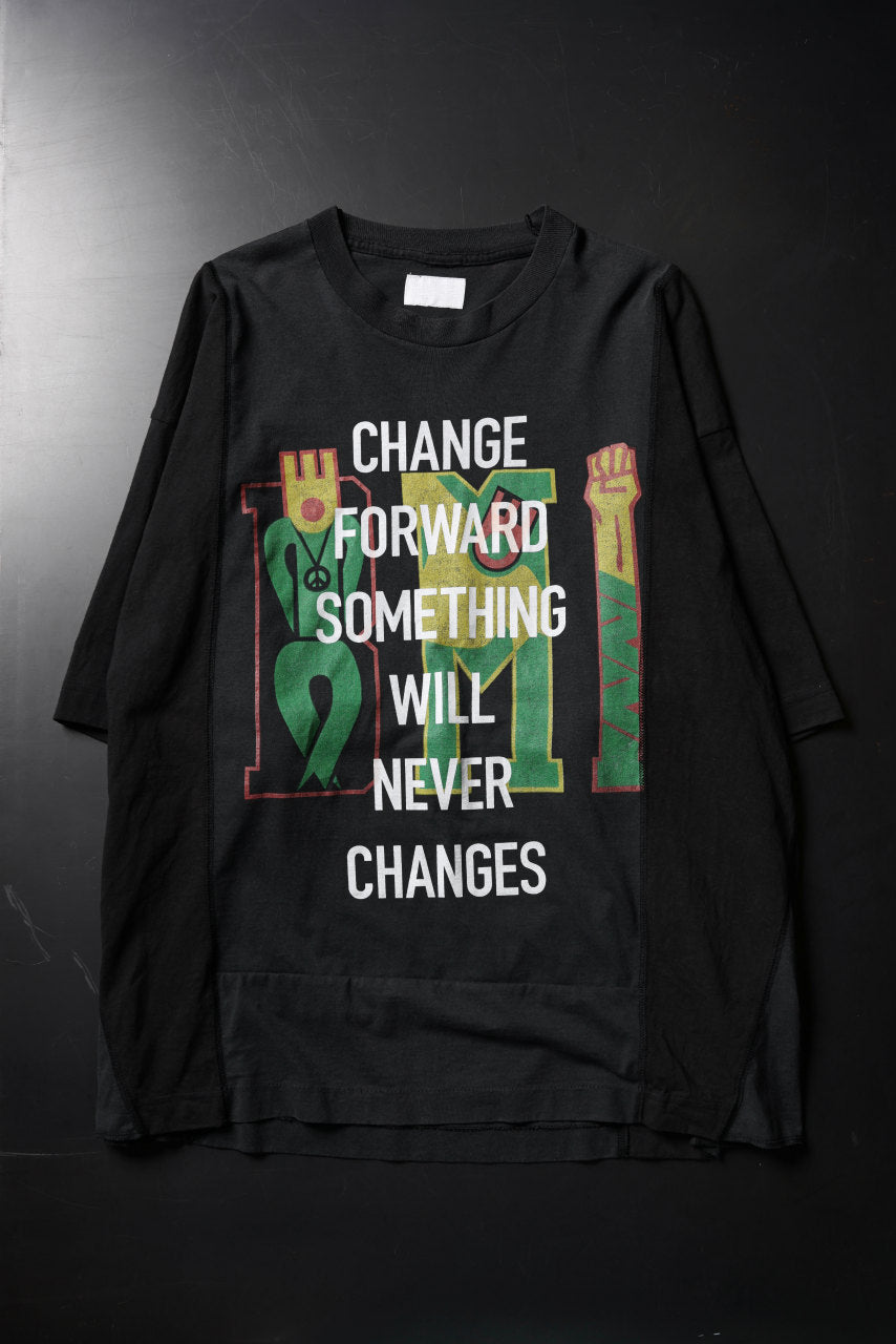 画像をギャラリービューアに読み込む, CHANGES VINTAGE REMAKE MULTI PANEL S/S TEE (BLACK #G)