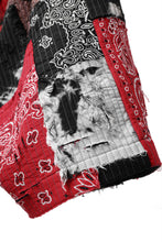 画像をギャラリービューアに読み込む, MASSIMO SABBADIN FULL BORO SARROUEL SHORTS (boro v1 red)