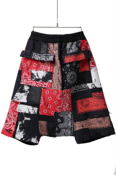 画像をギャラリービューアに読み込む, MASSIMO SABBADIN FULL BORO SARROUEL SHORTS (boro v1 red)