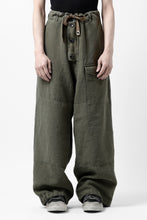 Load image into Gallery viewer, ISAMU KATAYAMA BACKLASH MILITARY TROUSERS / GARMENT NATURAL DYED LINEN CANVAS (KHAKI)