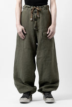 Load image into Gallery viewer, ISAMU KATAYAMA BACKLASH MILITARY TROUSERS / GARMENT NATURAL DYED LINEN CANVAS (KHAKI)