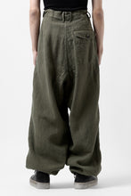 Load image into Gallery viewer, ISAMU KATAYAMA BACKLASH MILITARY TROUSERS / GARMENT NATURAL DYED LINEN CANVAS (KHAKI)