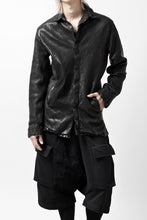 画像をギャラリービューアに読み込む, ISAMU KATAYAMA BACKLASH MARYAM LEATHER SHIRT JACKET / GARMENT DYED - ITALY DEER SKIN (BLACK)