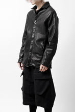 画像をギャラリービューアに読み込む, ISAMU KATAYAMA BACKLASH MARYAM LEATHER SHIRT JACKET / GARMENT DYED - ITALY DEER SKIN (BLACK)