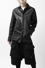 画像をギャラリービューアに読み込む, ISAMU KATAYAMA BACKLASH MARYAM LEATHER SHIRT JACKET / GARMENT DYED - ITALY DEER SKIN (BLACK)