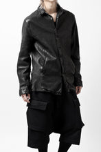 Load image into Gallery viewer, ISAMU KATAYAMA BACKLASH MARYAM LEATHER SHIRT JACKET / GARMENT DYED - ITALY DEER SKIN (BLACK)