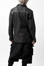 Load image into Gallery viewer, ISAMU KATAYAMA BACKLASH MARYAM LEATHER SHIRT JACKET / GARMENT DYED - ITALY DEER SKIN (BLACK)
