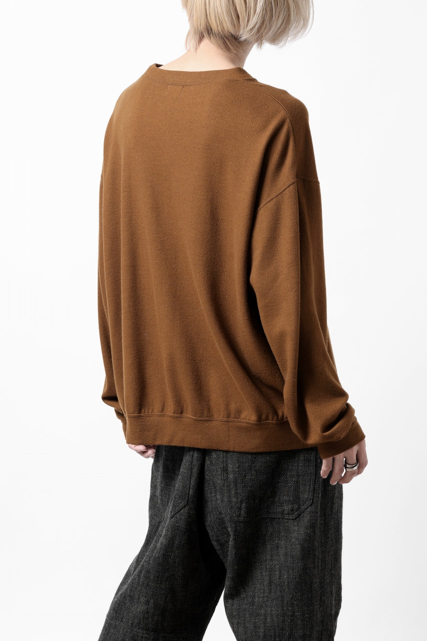 Load image into Gallery viewer, CAPERTICA MN-SWEAT TOP / SUPER 140s WASHABLE WOOL (CAMEL)