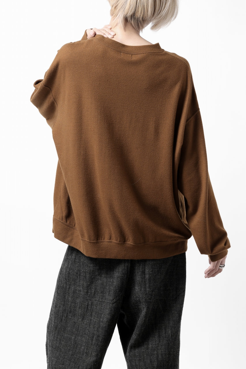 Load image into Gallery viewer, CAPERTICA MN-SWEAT TOP / SUPER 140s WASHABLE WOOL (CAMEL)