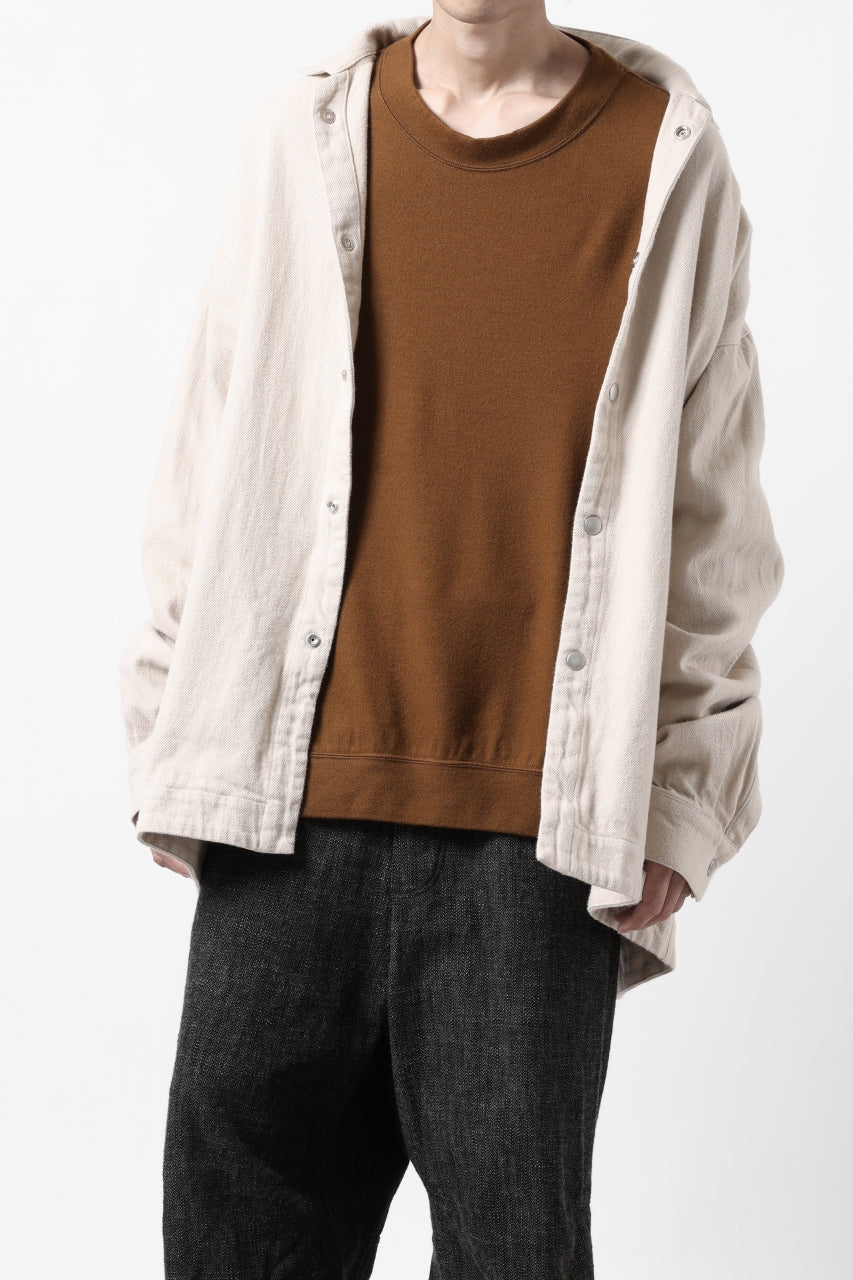 Load image into Gallery viewer, CAPERTICA MN-SWEAT TOP / SUPER 140s WASHABLE WOOL (CAMEL)