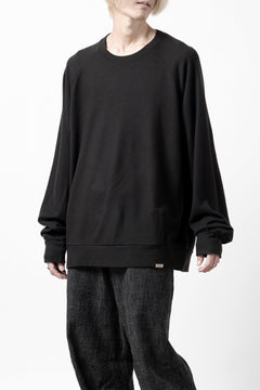 画像をギャラリービューアに読み込む, COLINA TUCK SWEAT TOP / SUPER 140s WASHABLE WOOL (EBONY)