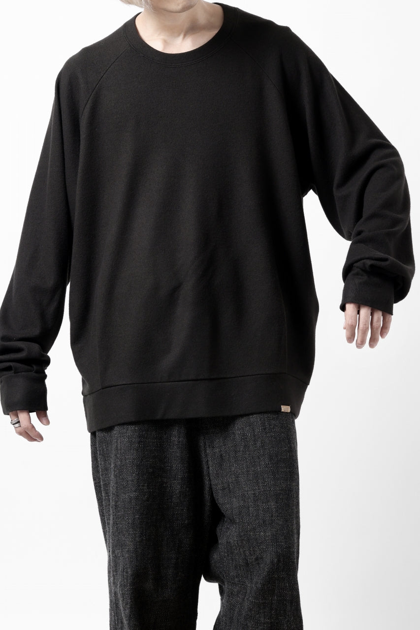 画像をギャラリービューアに読み込む, COLINA TUCK SWEAT TOP / SUPER 140s WASHABLE WOOL (EBONY)